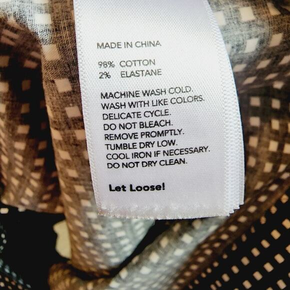 KATE SPADE BLACK/WHITE CHECK TANK SIZE SMALL - Picture 7 of 7